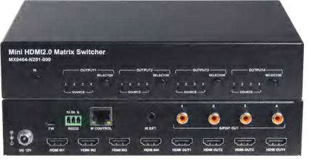 4x4 HDMI Matrix with Audio Outputs