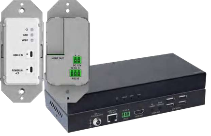 1-Gang 4K USB-C Wall-Plate Transmitter