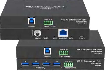 100m USB 3.2&3.0 Extender with RS232&FSYNC and PoH +