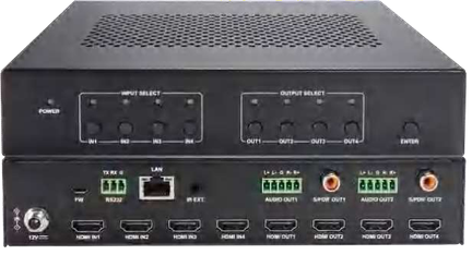 4K 4 x 4 Seamless Matrix Switcher with Multiview and Videowall